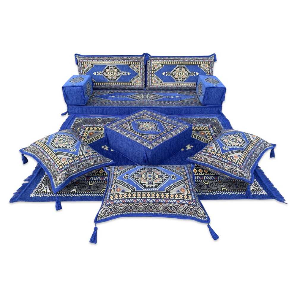 PALACE Royal Blue 10-Piece Combo Living Room Set