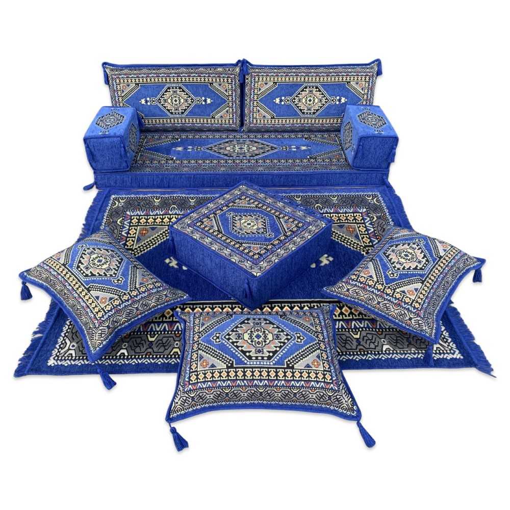 PALACE Royal Blue 10-Piece Combo Living Room Set