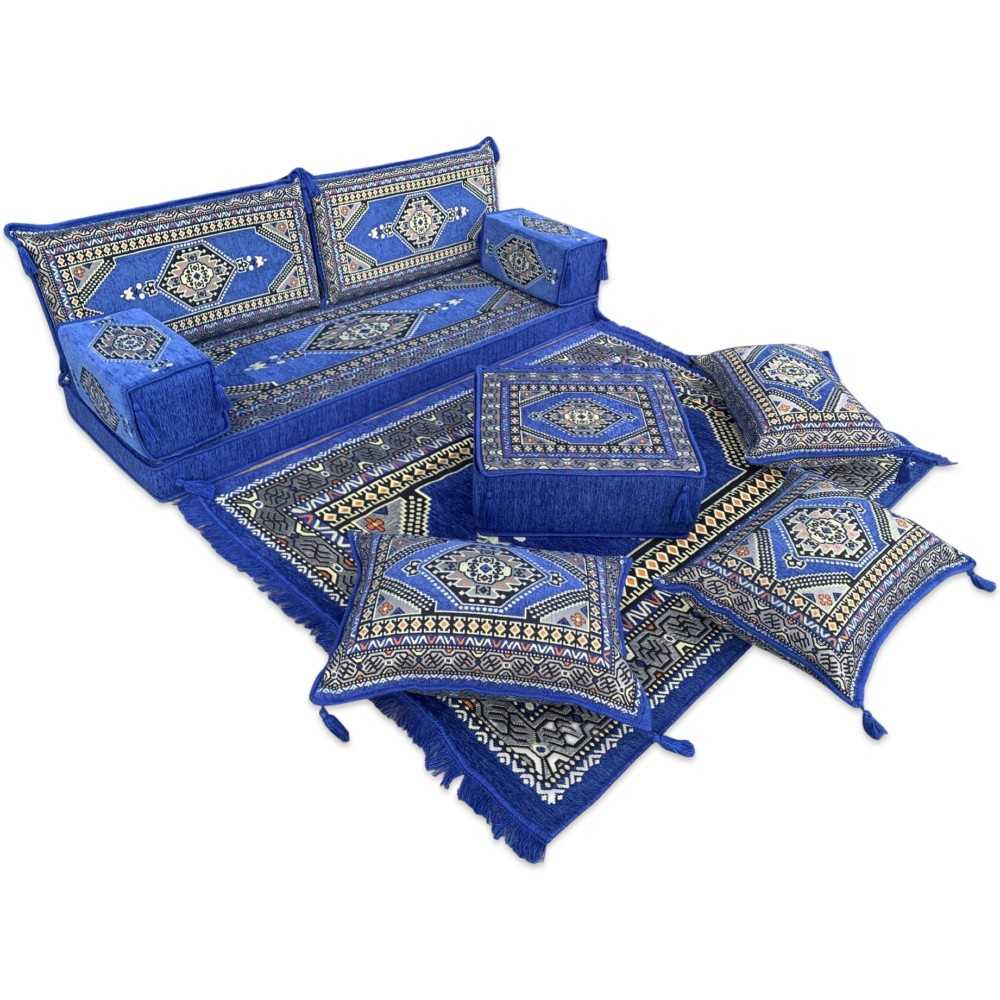 PALACE Royal Blue 10-Piece Combo Living Room Set
