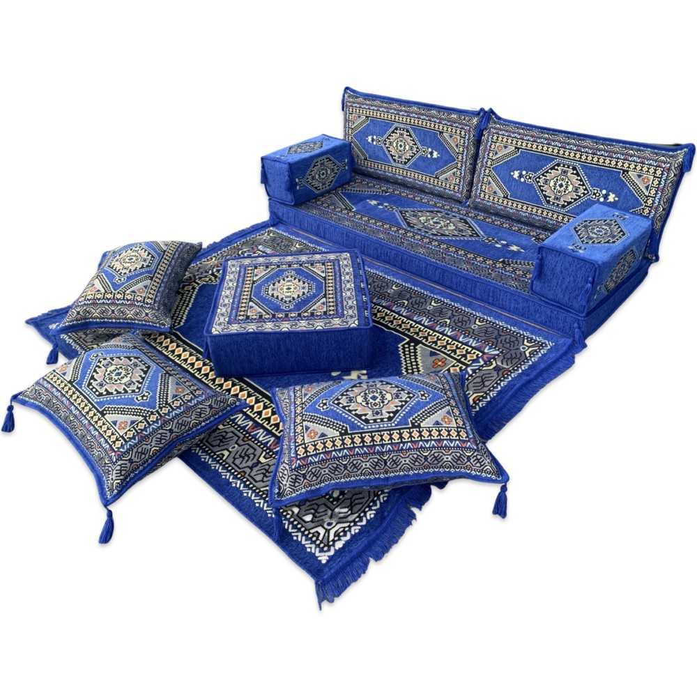 PALACE Royal Blue 10-Piece Combo Living Room Set