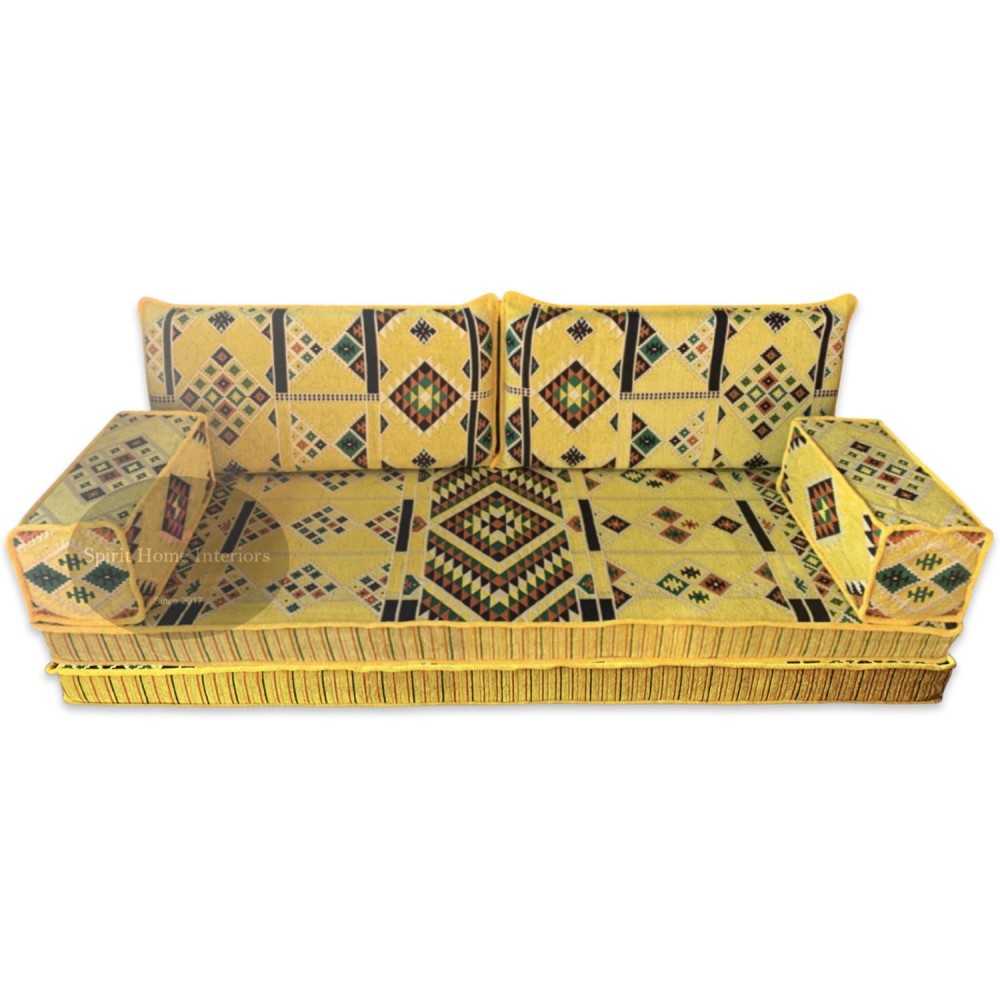 KILIM Double Base Three Seater Floor Sofa Set