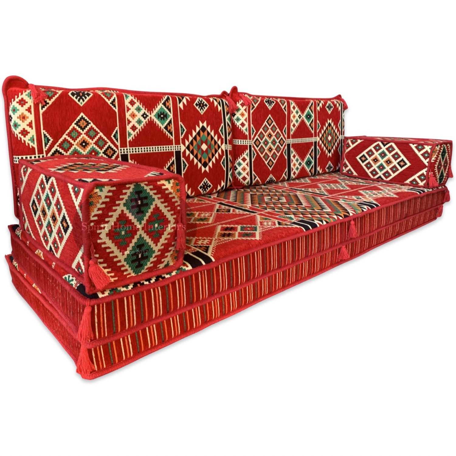 KILIM Double Base Three Seater Floor Sofa Set