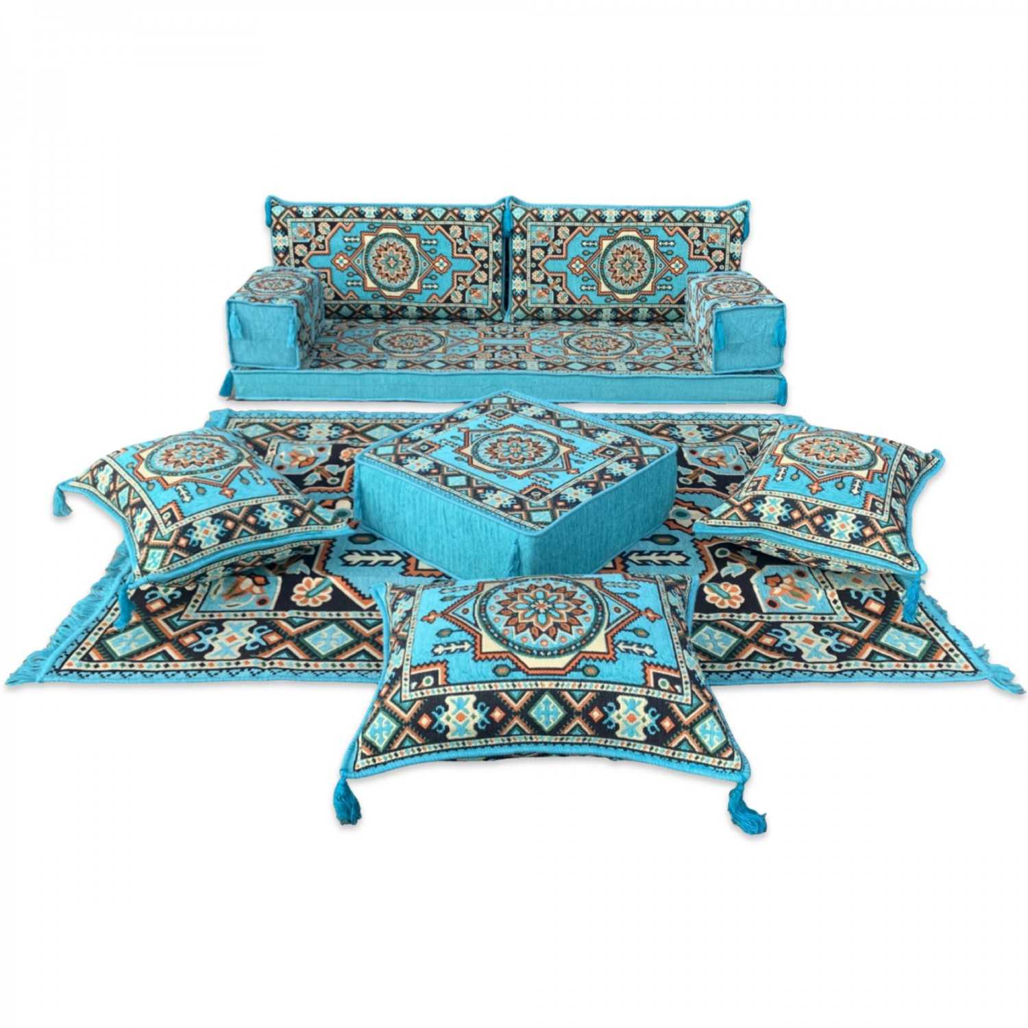 ATLANTIS Turquoise 10-Piece Combo Living Room Set