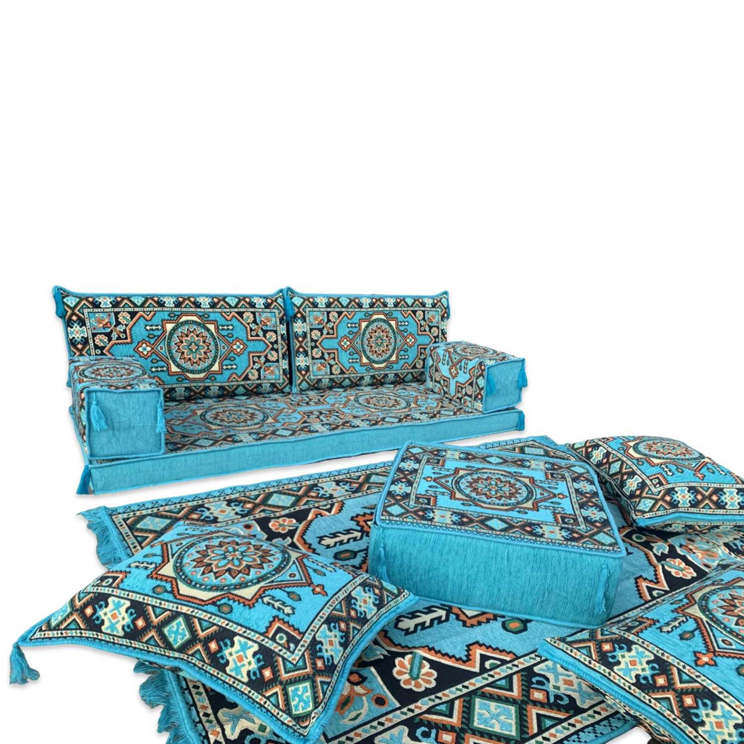 ATLANTIS Turquoise 10-Piece Combo Living Room Set