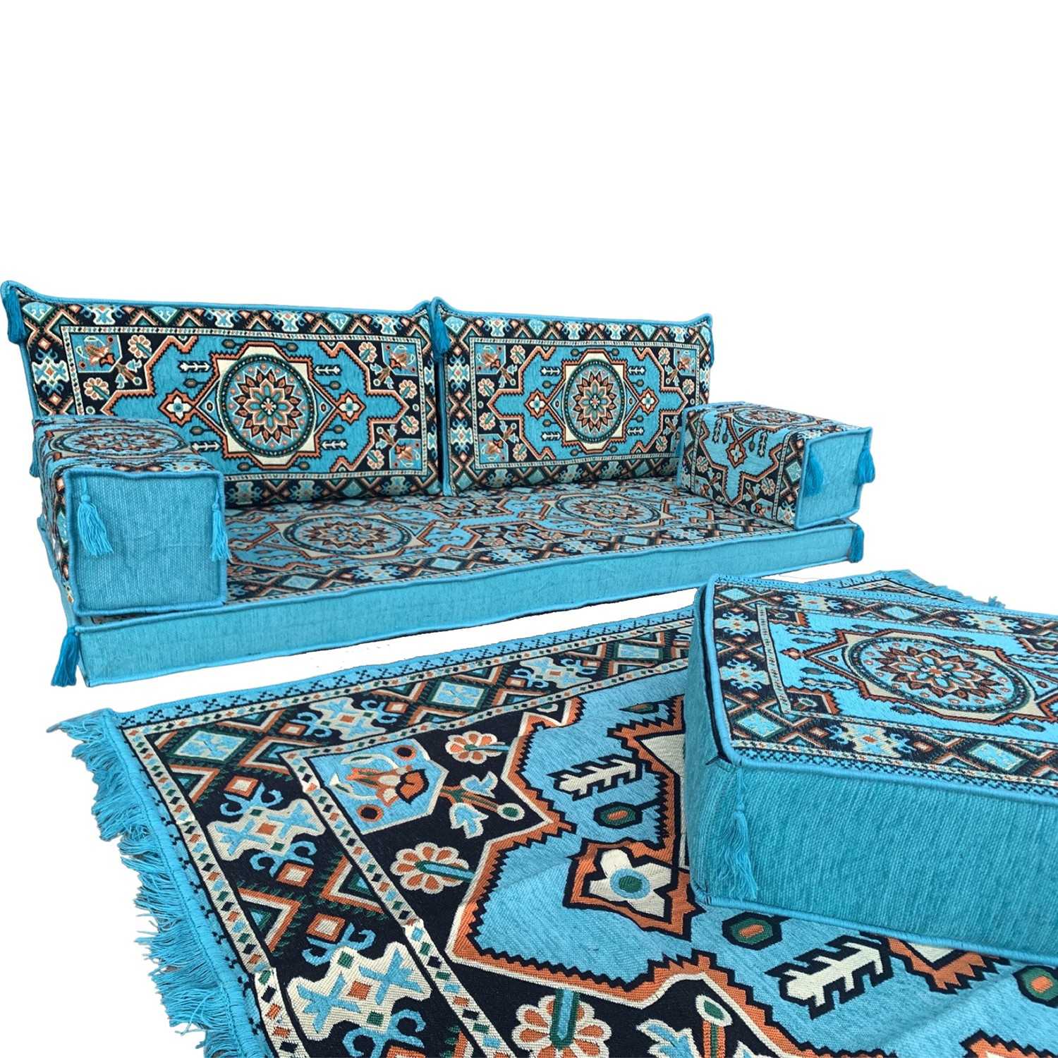 ATLANTIS Turquoise 10-Piece Combo Living Room Set
