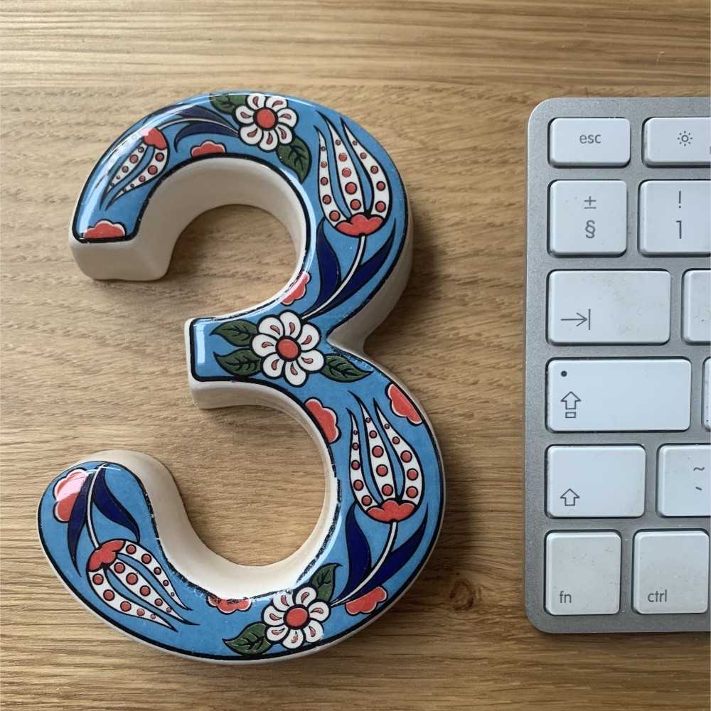 Handmade Ceramic Door Number