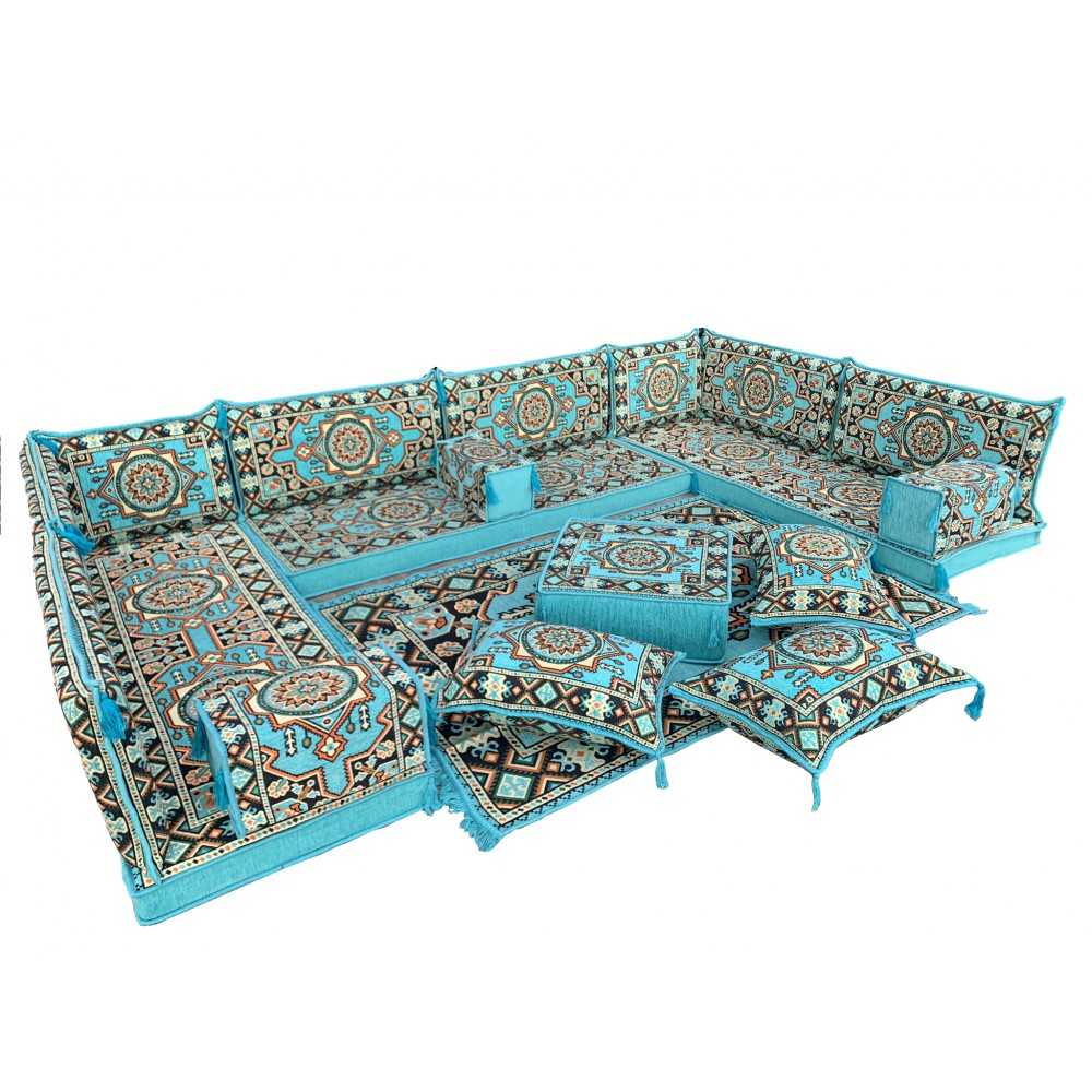 ATLANTIS 19-Piece Modular U-Shaped Floor Sofa Set