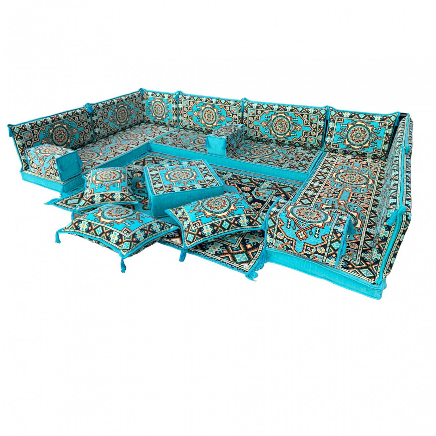 ATLANTIS 19-Piece Modular U-Shaped Floor Sofa Set