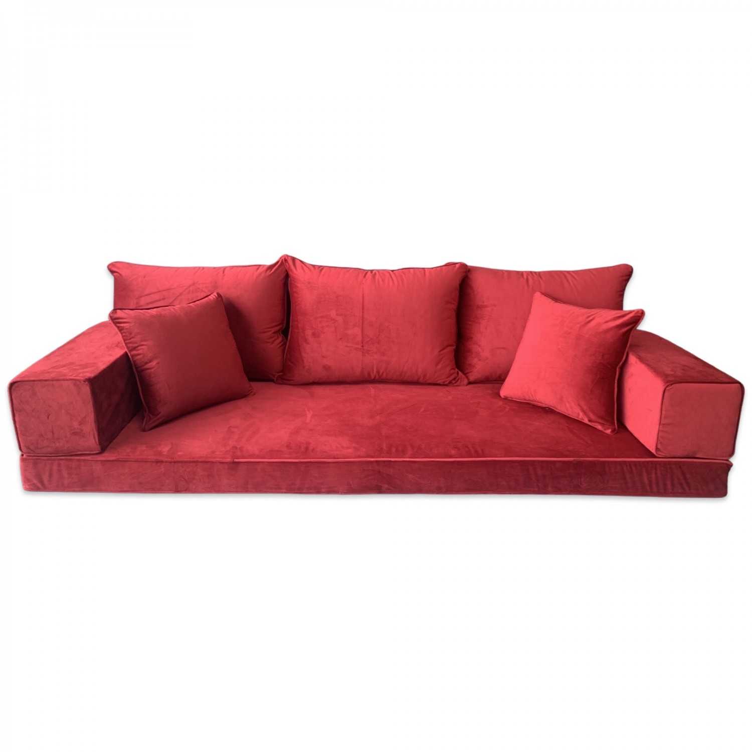 PLUSH Velvet Three Seater Floor Sofa Set