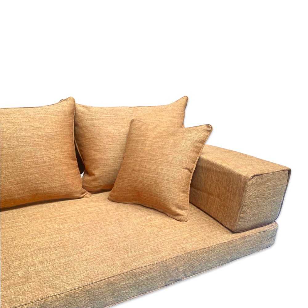 Three Seater Linen Floor Sofa Set