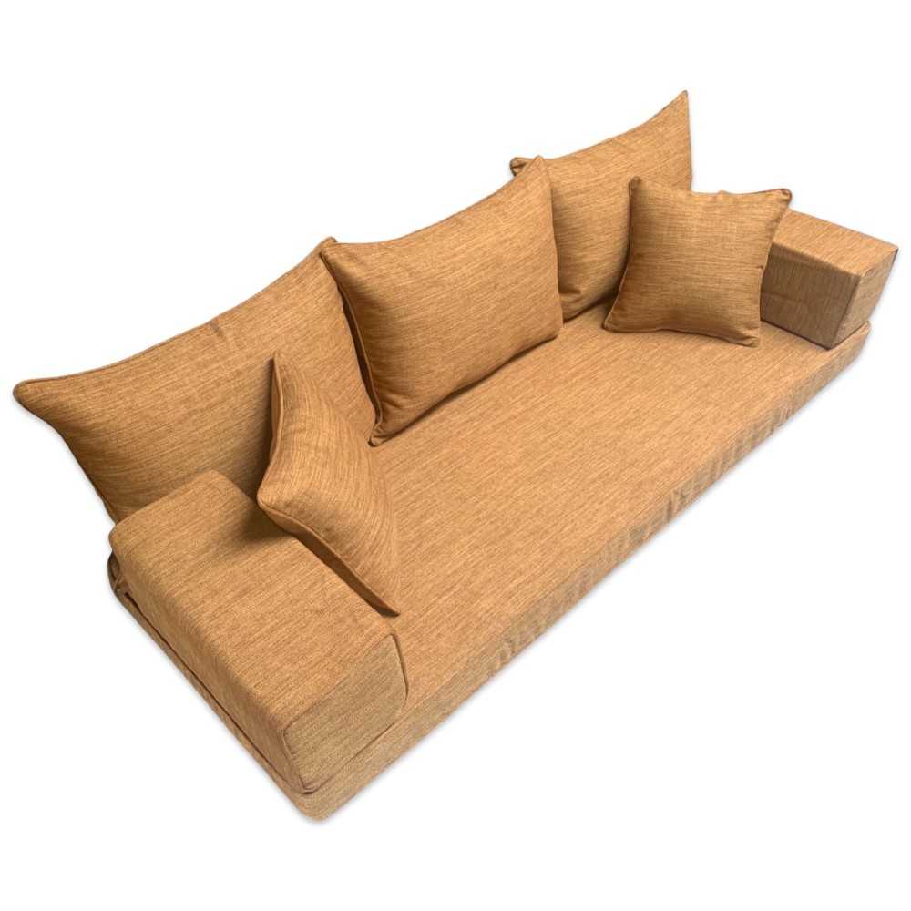 Three Seater Linen Floor Sofa Set
