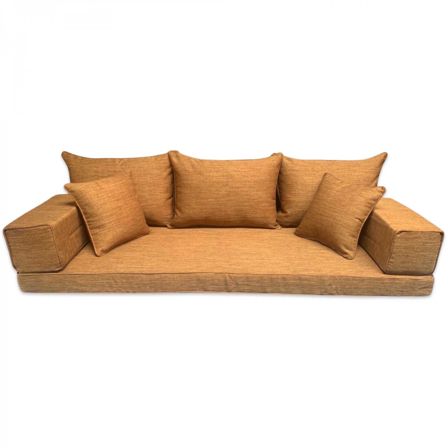 Three Seater Linen Floor Sofa Set