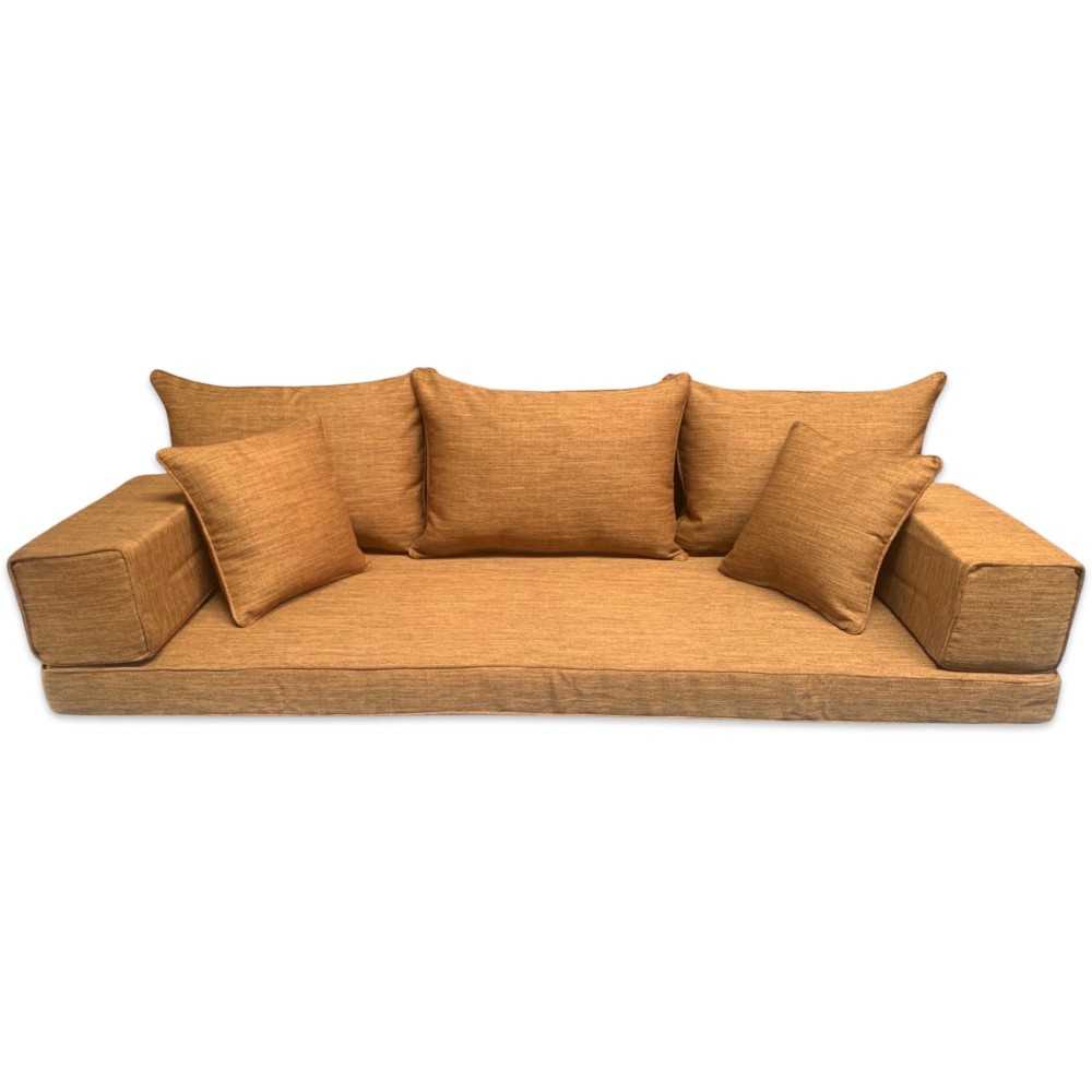 Three Seater Linen Floor Sofa Set
