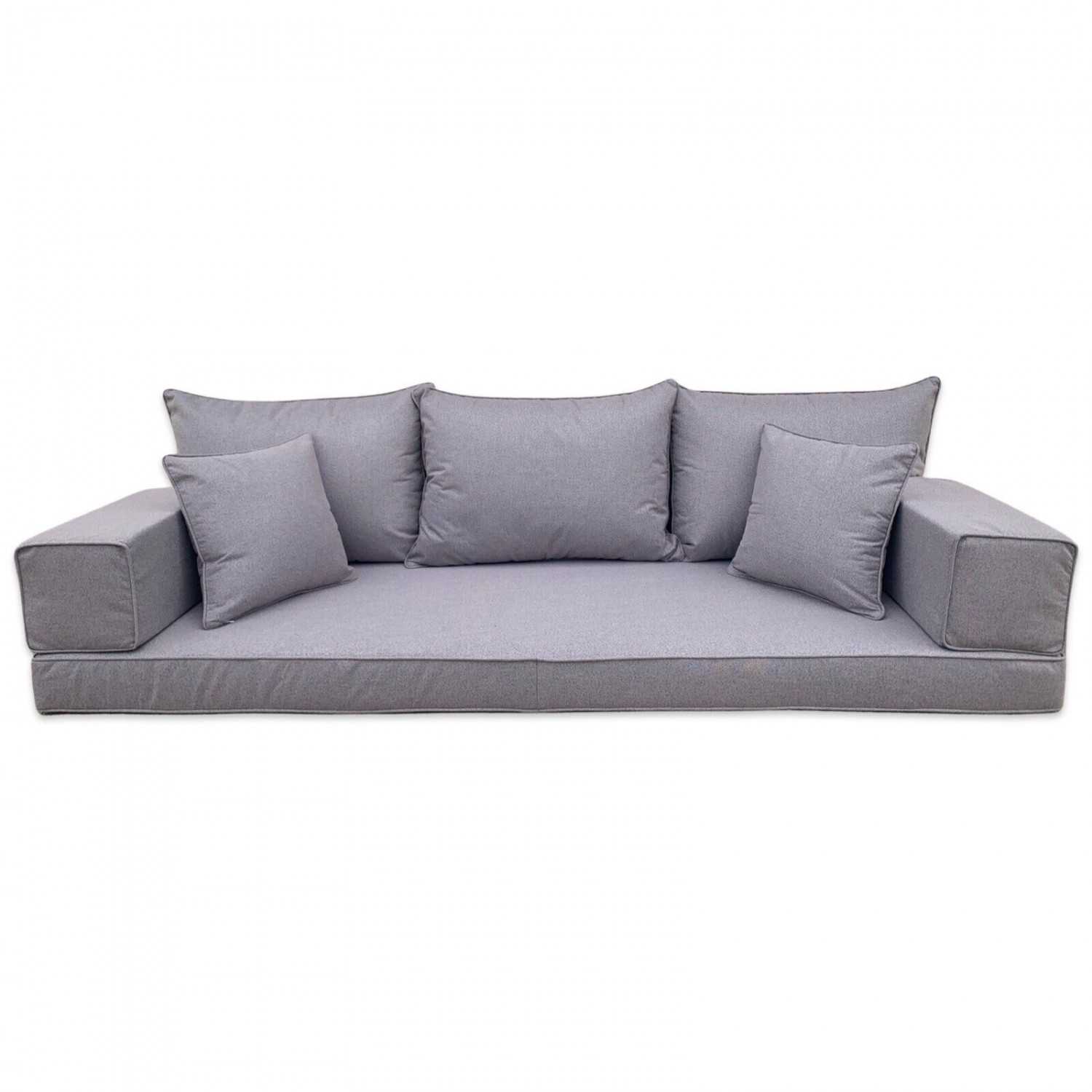 Three Seater Linen Floor Sofa Set