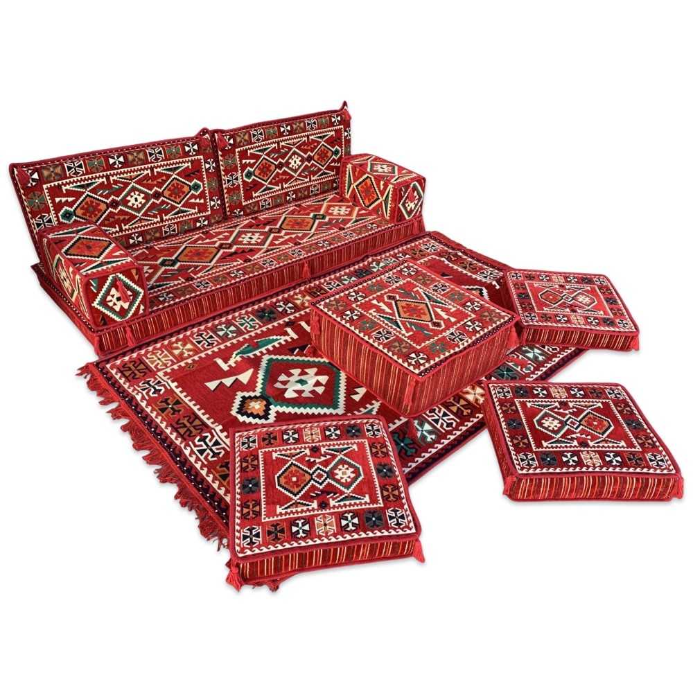 ANATOLIA Red 10-Piece Combo Living Room Set