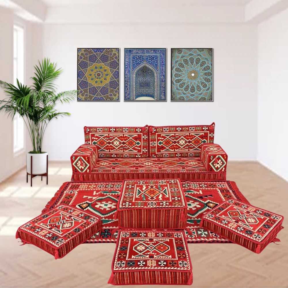 ANATOLIA Red 10-Piece Combo Living Room Set