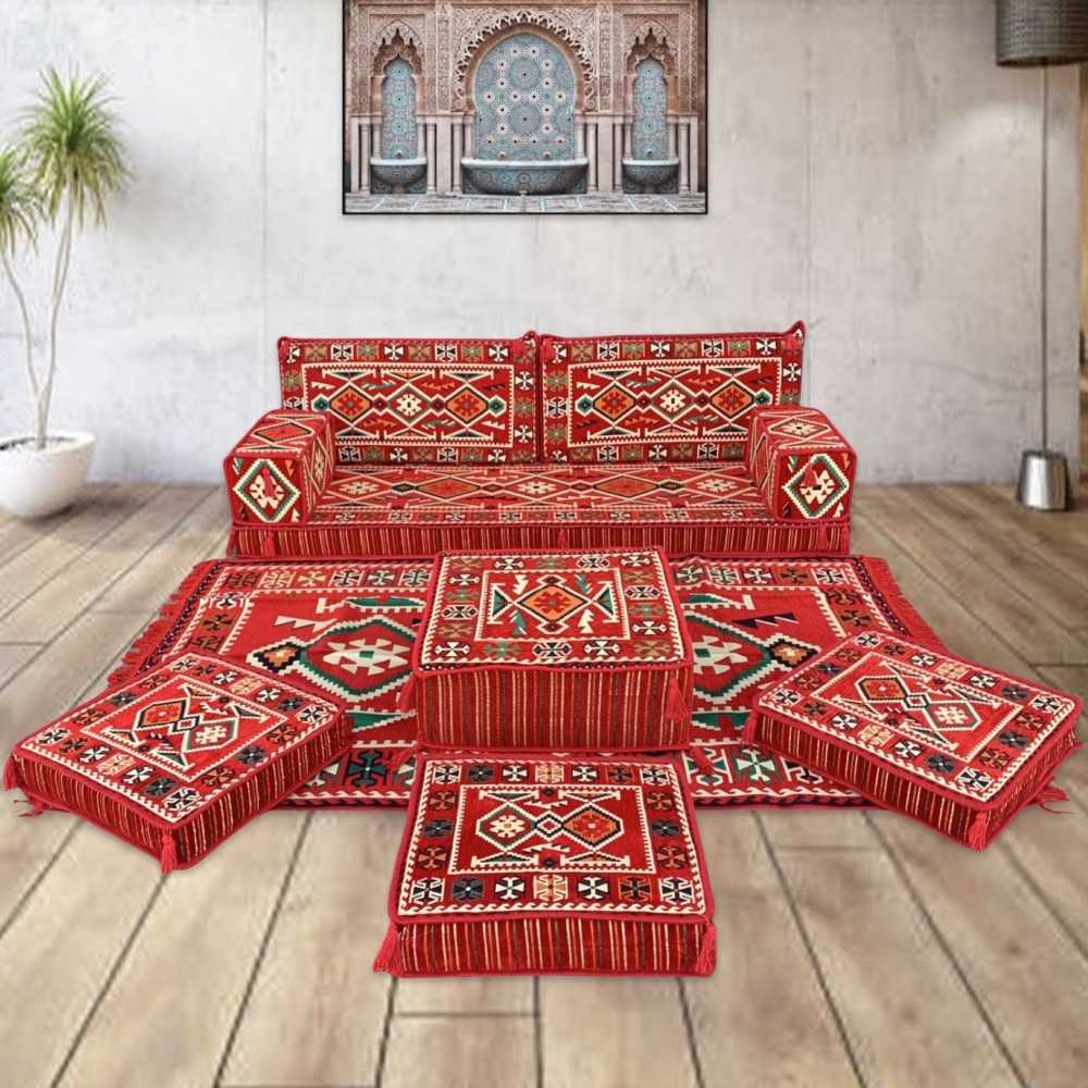 ANATOLIA Red 10-Piece Combo Living Room Set