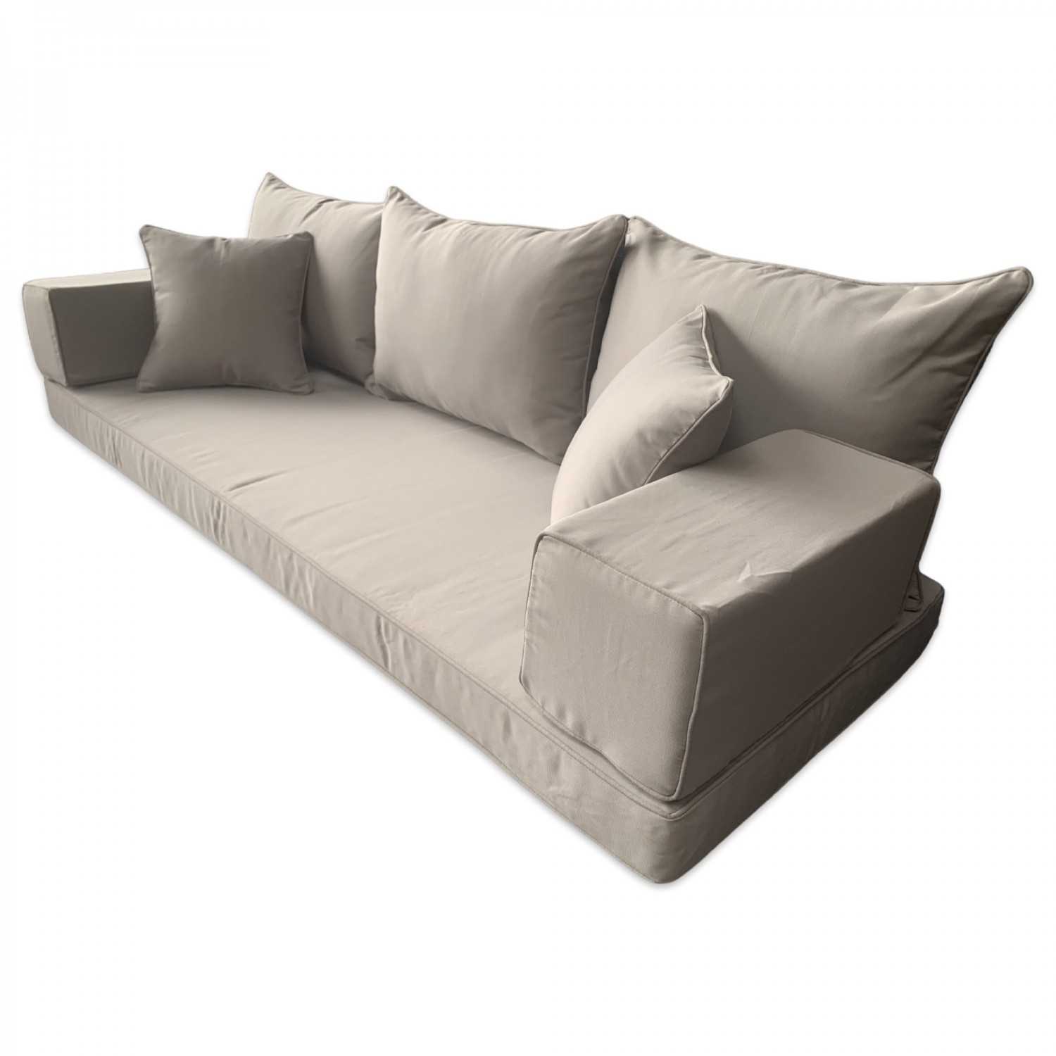 Three Seater Polyester Floor Sofa Set