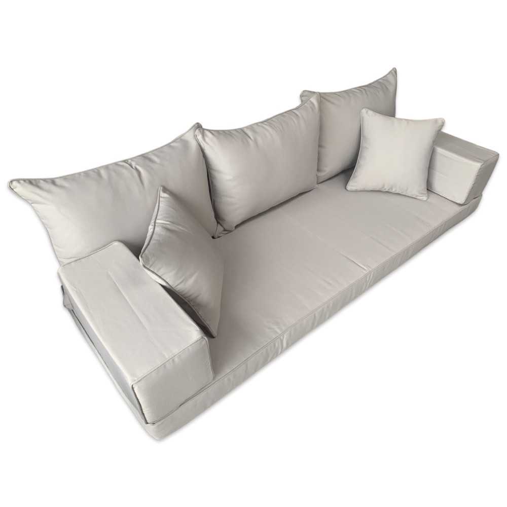 Three Seater Polyester Floor Sofa Set