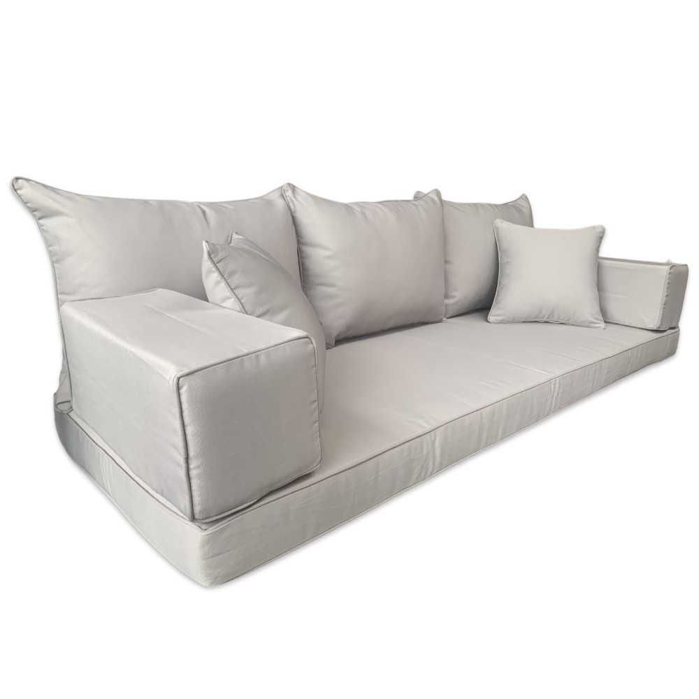 Three Seater Polyester Floor Sofa Set