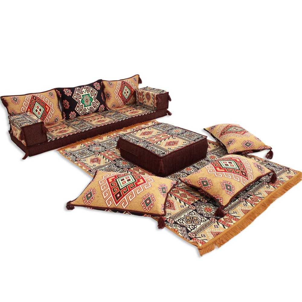 PERSIA Mustard Gold 10-Piece Combo Living Room Set