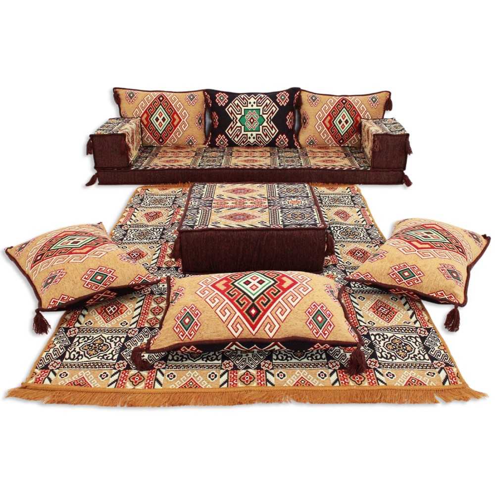 PERSIA Mustard Gold 10-Piece Combo Living Room Set
