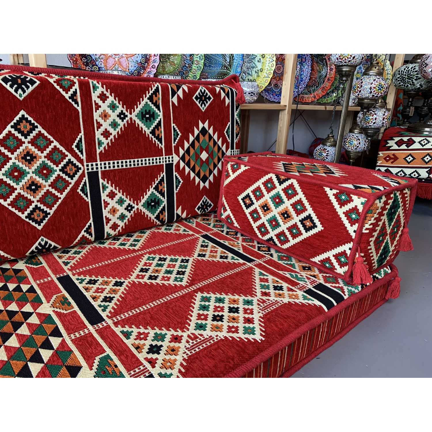 KILIM Three Seater Majlis Floor Sofa Set