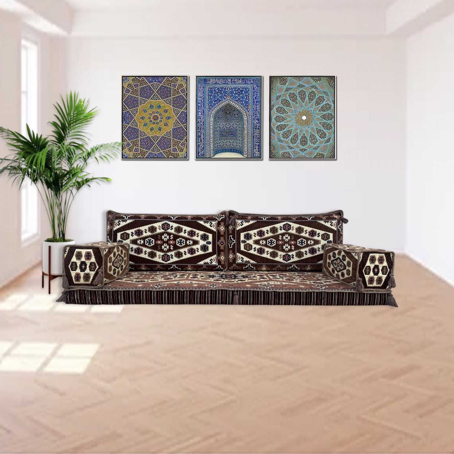 NOMAD Three Seater Majlis Floor Sofa Set