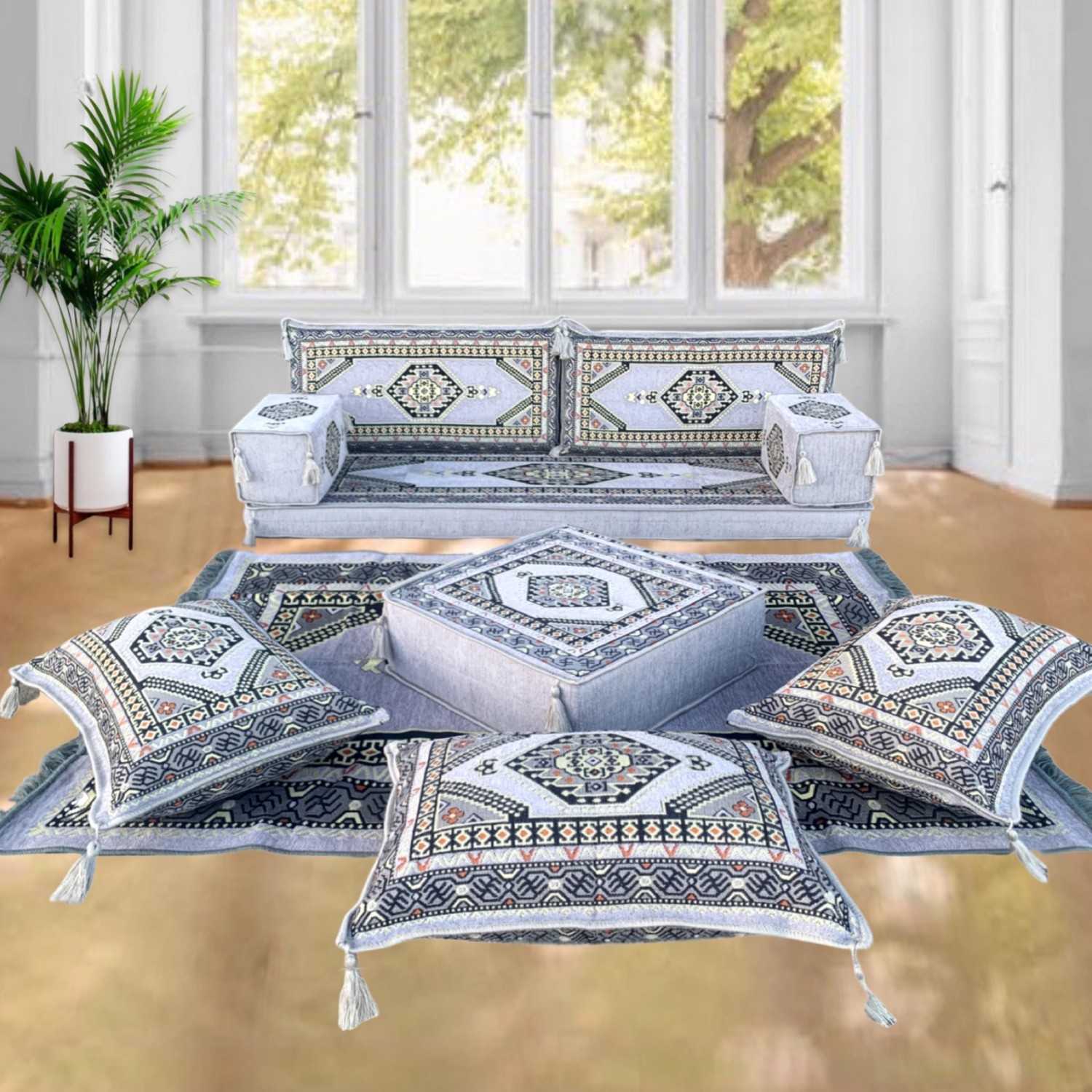 PALACE Imperial Grey 10-Piece Combo Living Room Set