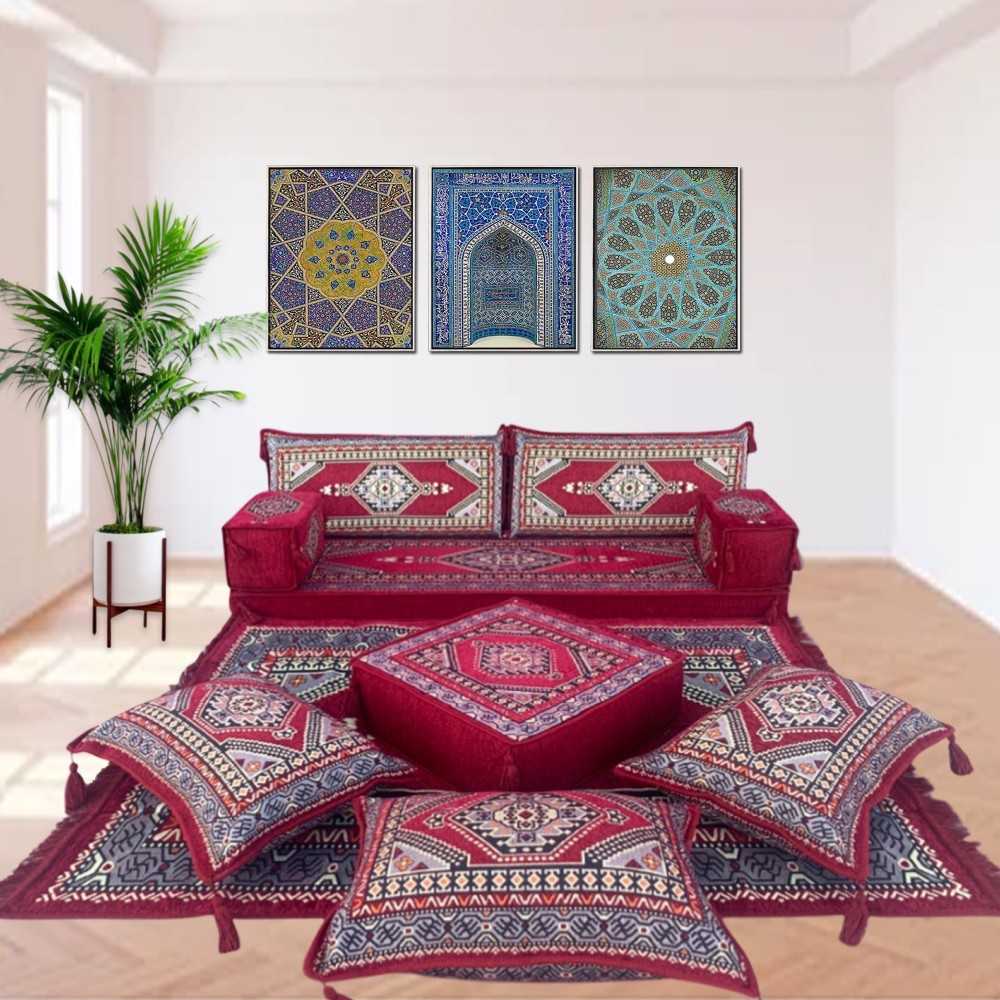 PALACE Imperial Burgundy 10-Piece Combo Living Room Set