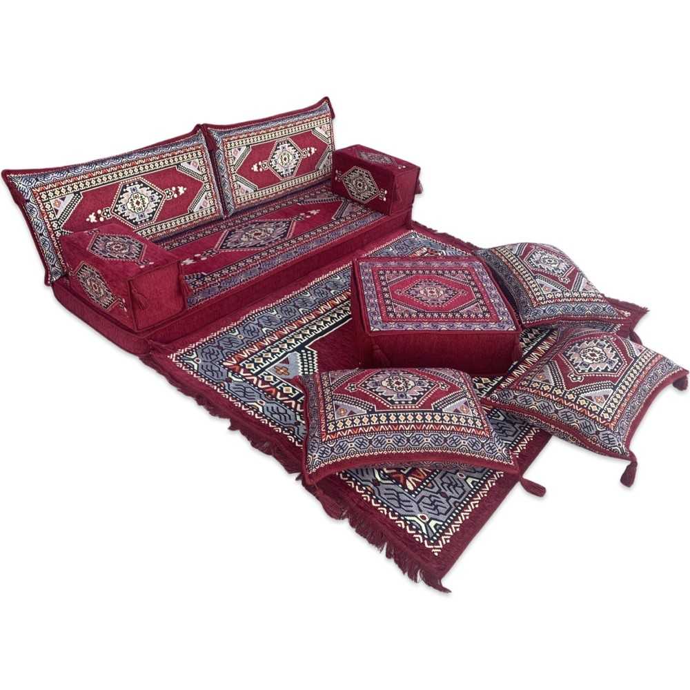 PALACE Imperial Burgundy 10-Piece Combo Living Room Set