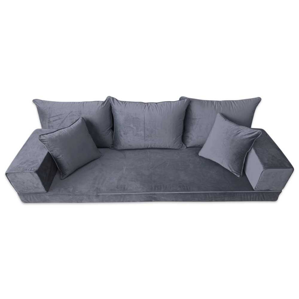 PLUSH Velvet Three Seater Floor Sofa Set