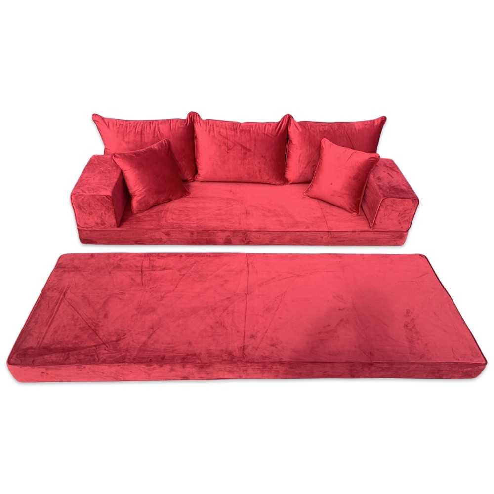 PLUSH Velvet Double Base Floor Sofa Set