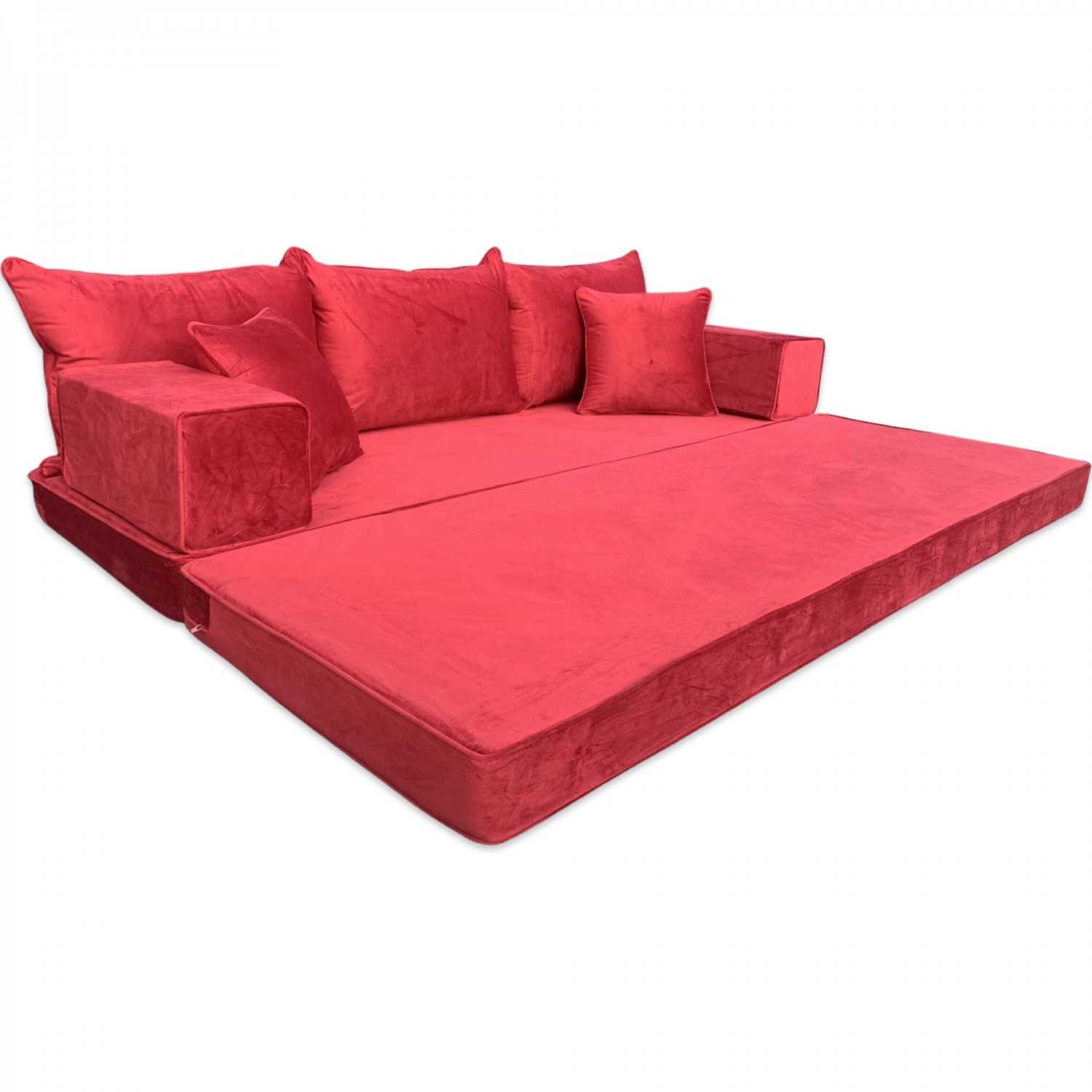 PLUSH Velvet Double Base Floor Sofa Set