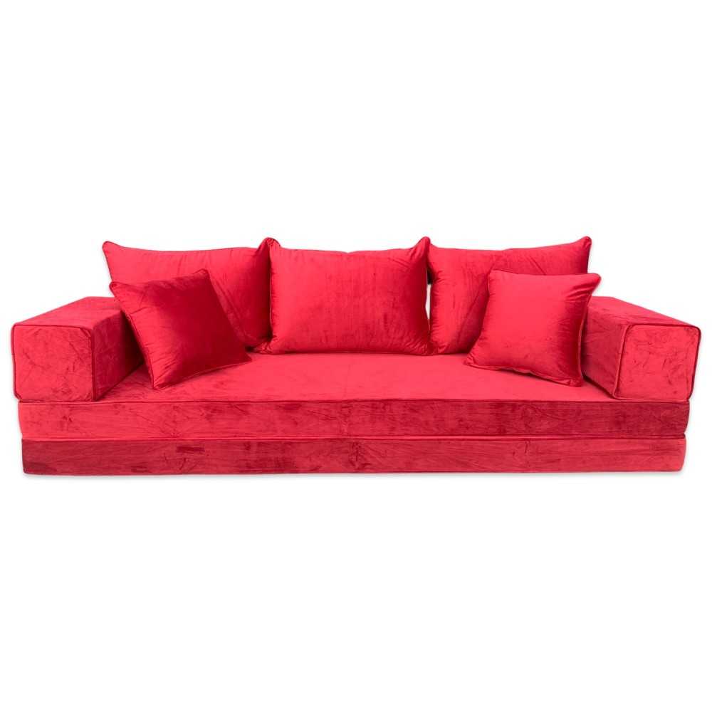 PLUSH Velvet Double Base Floor Sofa Set