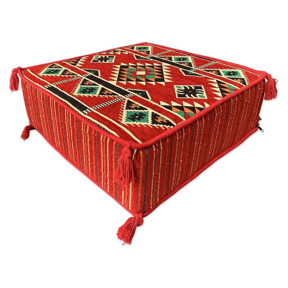 KILIM 60 x 60 cm Square Pouffe