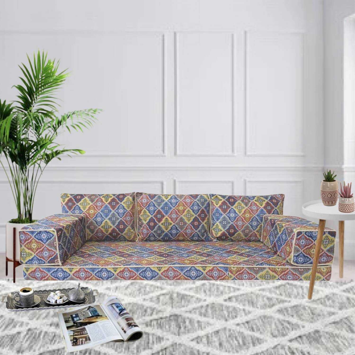 SERENITY Three Seater Majlis Floor Sofa Set