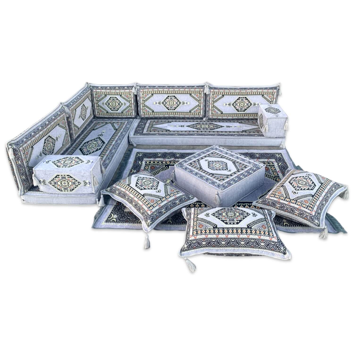 PALACE Six Seater Corner Floor Sofa Set