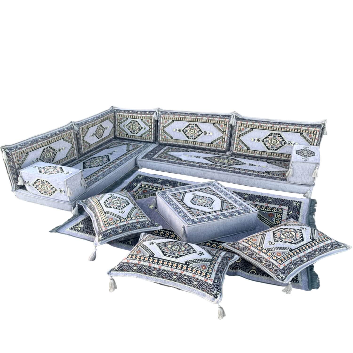 PALACE Six Seater Corner Floor Sofa Set