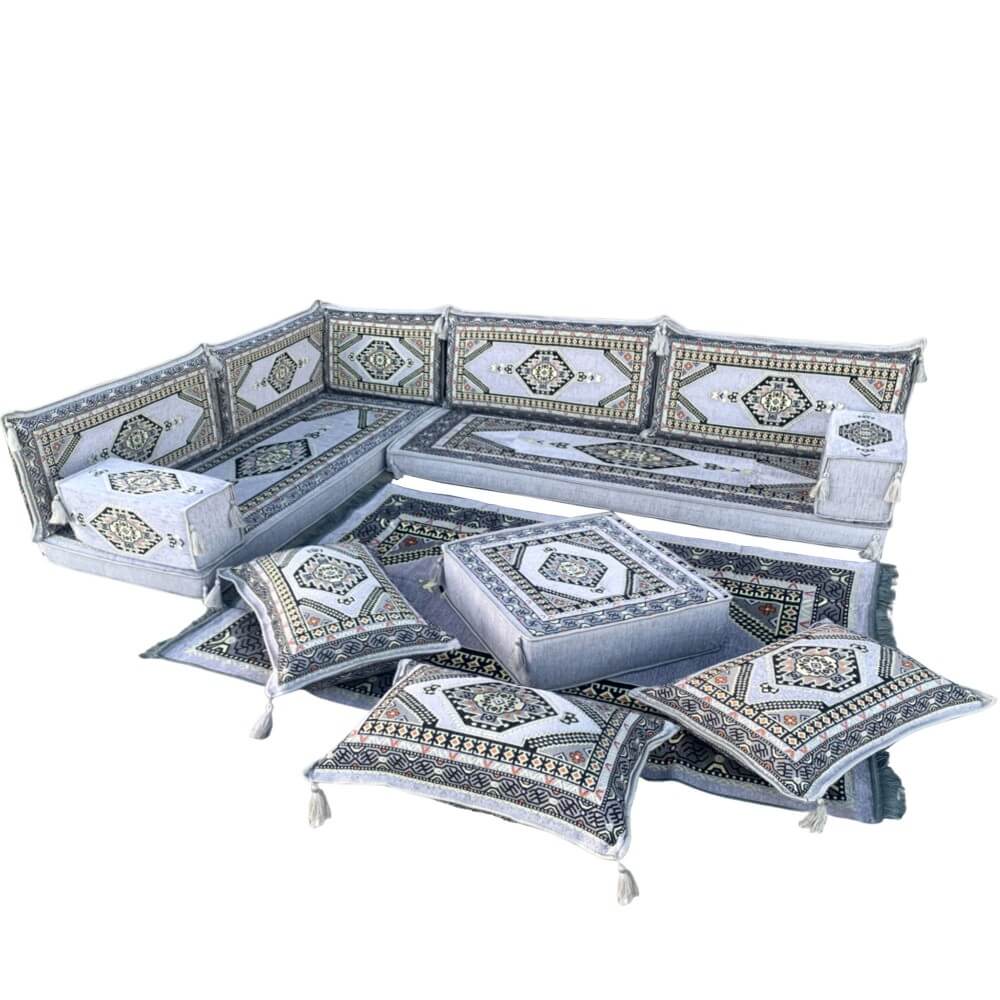 PALACE Six Seater Corner Floor Sofa Set