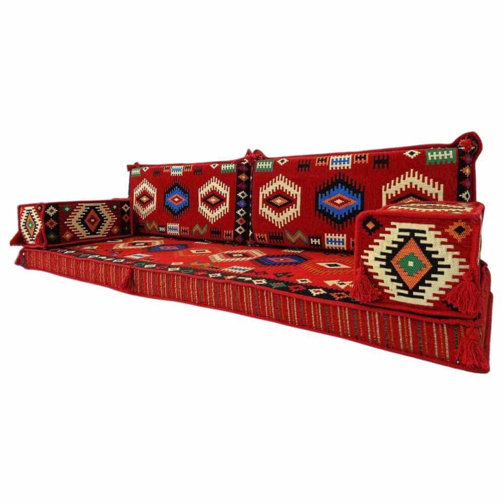 AKKAD Three Seater Majlis Floor Sofa Set