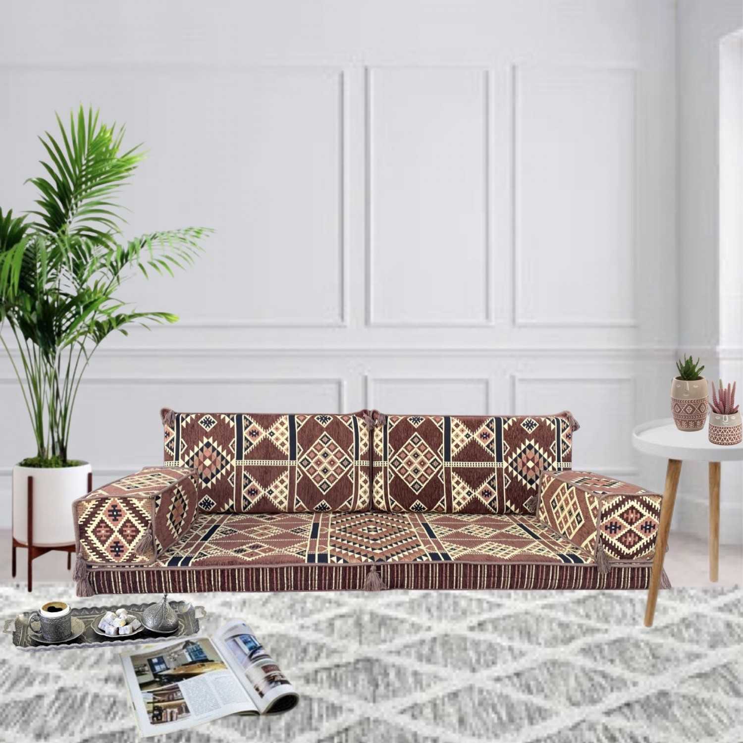 KILIM Three Seater Majlis Floor Sofa Set