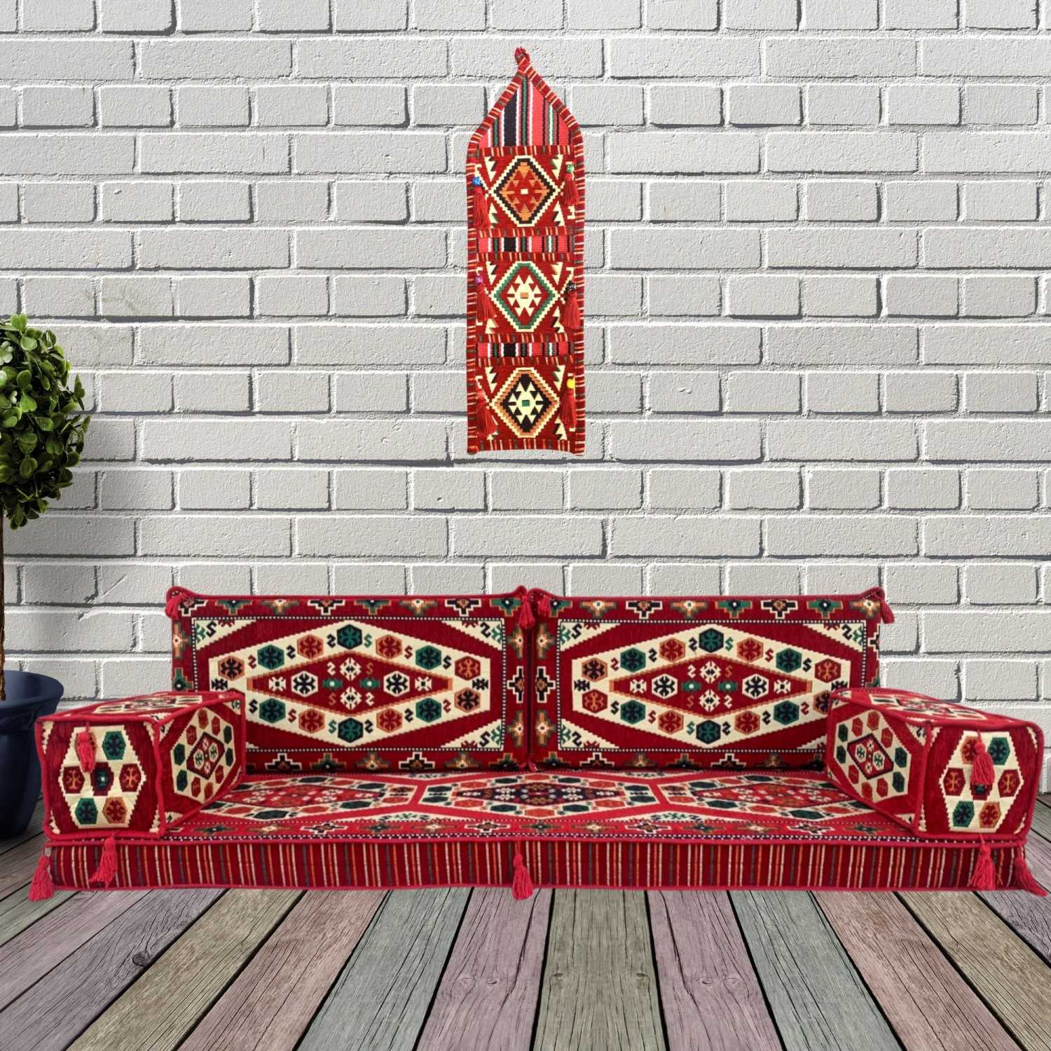 ANATOLIA Kilim Wall Hanging Tapestry - Red