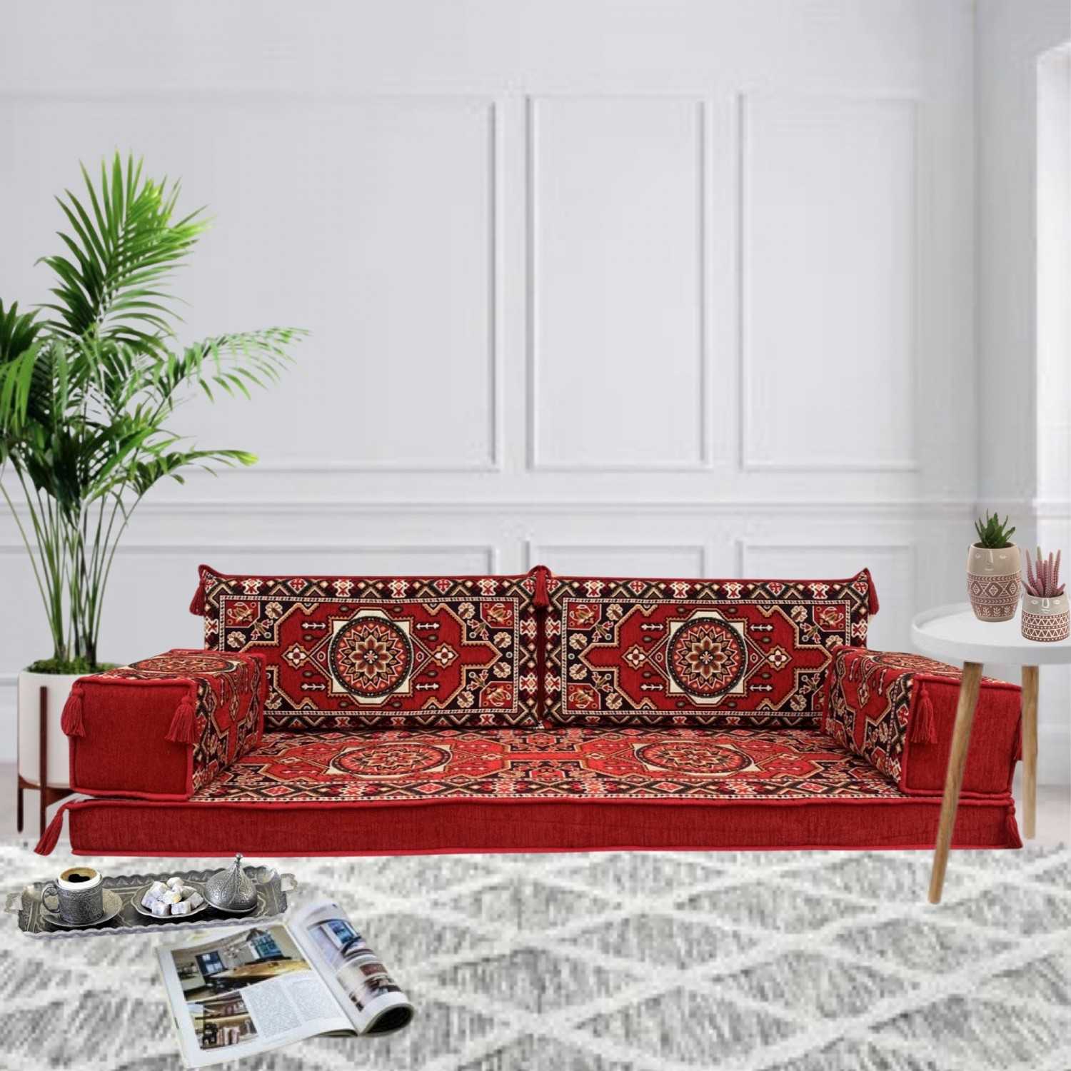 ATLANTIS Three Seater Majlis Floor Sofa Set