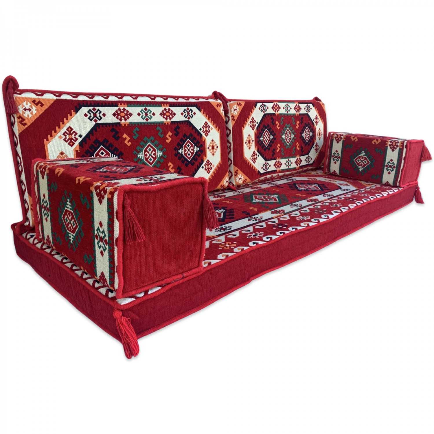 Handcrafted Arabic Majlis Floor Sofas for Luxurious Comfort l Arabic Sofa