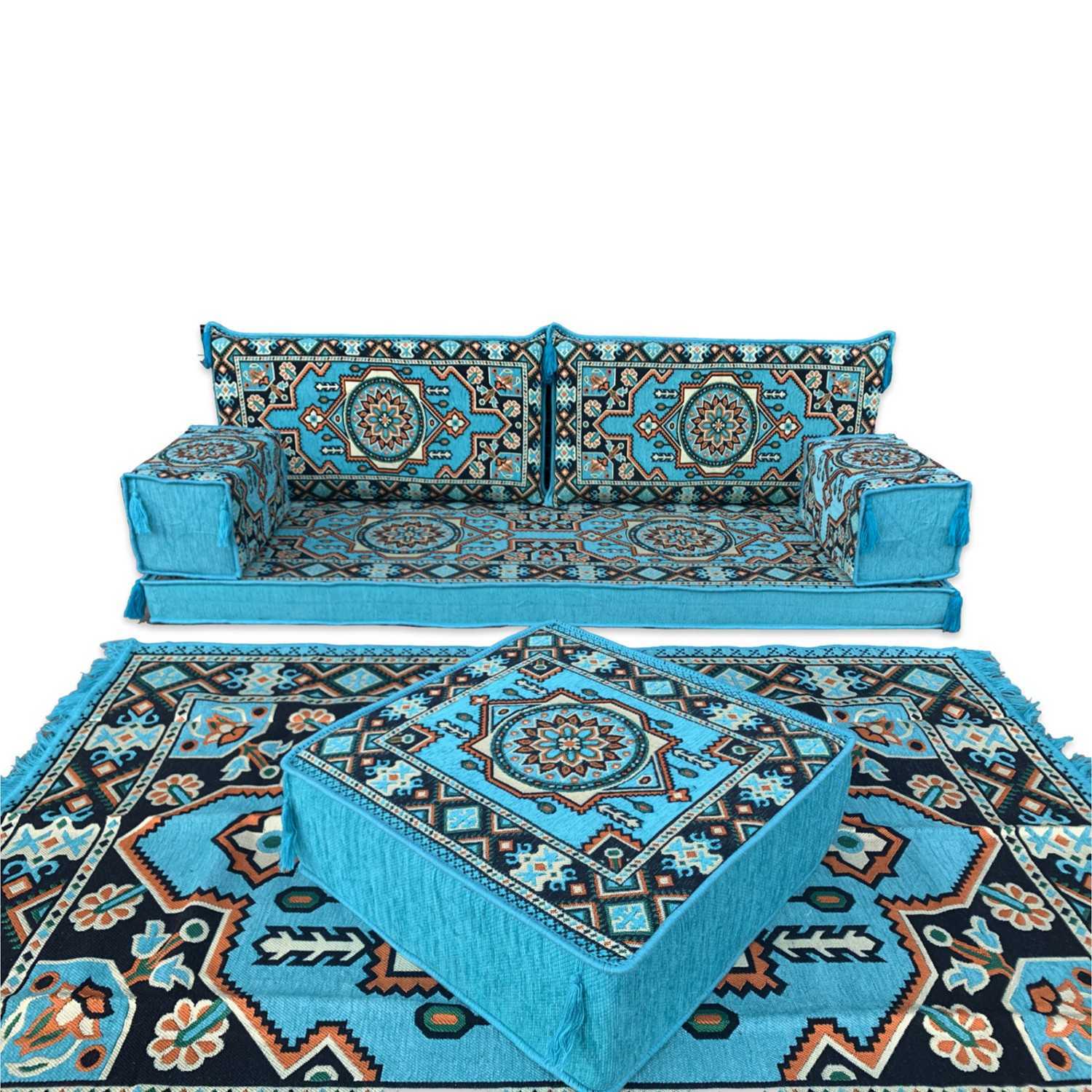 ATLANTIS Turquoise 7-Piece Combo Living Room Set