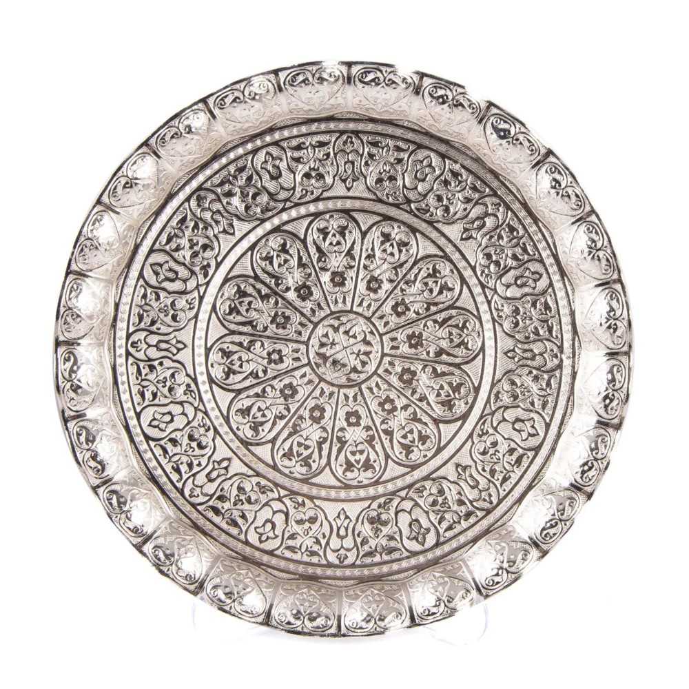 Middle Eastern Style Decorative Round Serving Tray