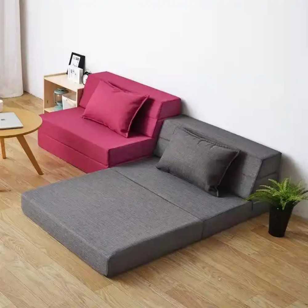 Boho Haven Foldable Foam-Filled Floor Sofa Bed