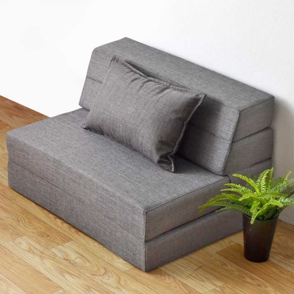 Boho Haven Foldable Foam-Filled Floor Sofa Bed