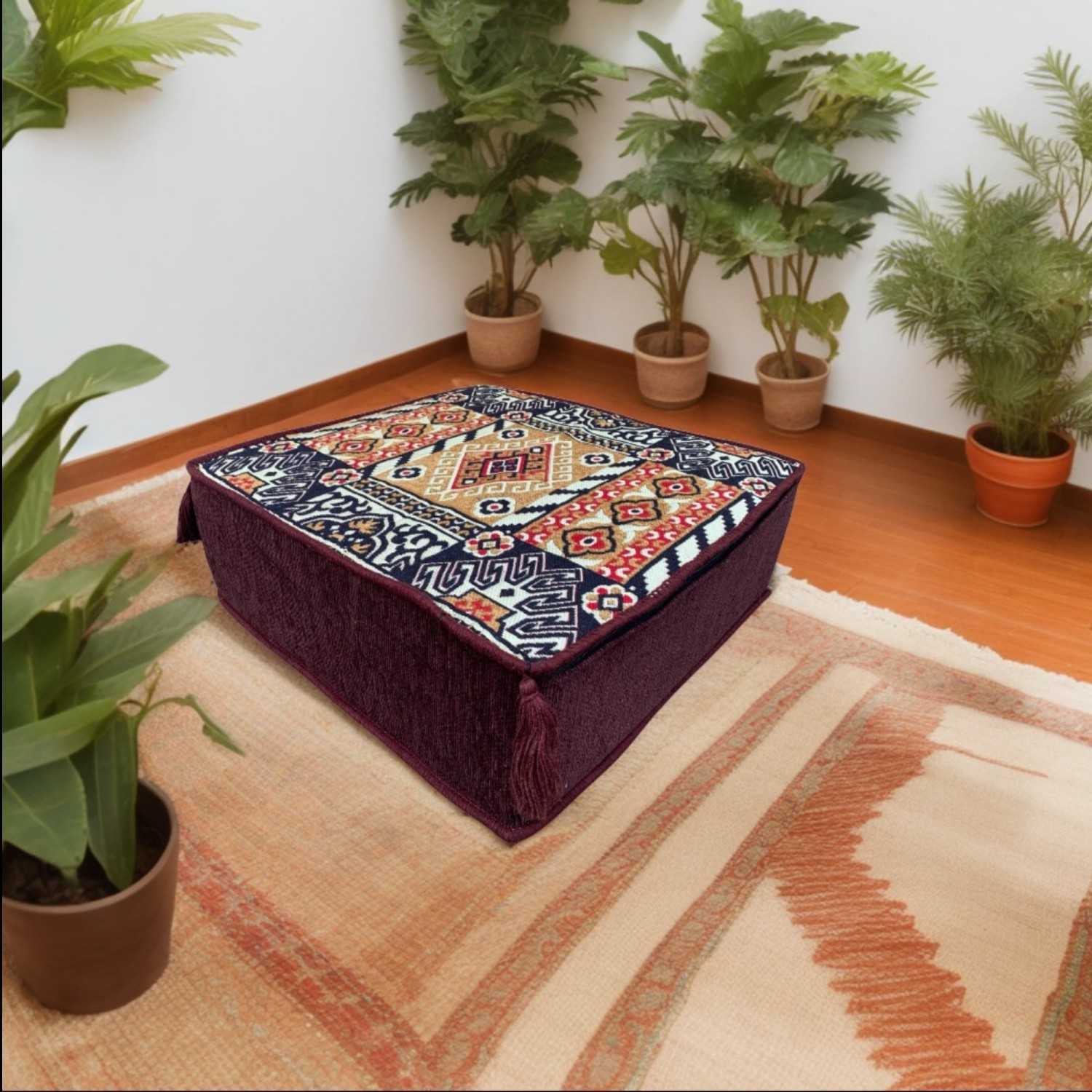 PERSIA 60 x 60 cm Square Pouffe